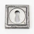 From The Anvil Door Furniture Pewter Patina / Mortice Key Profile Escutcheons From The Anvil - Pewter Round Escutcheon (Square)