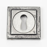 From The Anvil Door Furniture Pewter Patina / Mortice Key Profile Escutcheons From The Anvil - Pewter Round Escutcheon (Square)