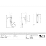 From The Anvil Window Furniture Pewter Patina / No / Night Vent From The Anvil - Pewter Shropshire Window Fastener