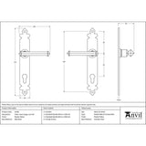From The Anvil Door Furniture Pewter Patina / Multi Point Lock Set / 92mm c/c From The Anvil - Pewter Tudor Lever Espag. Lock Set