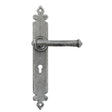 From The Anvil Door Furniture Pewter Patina / Std. Lock Handles From The Anvil - Pewter Tudor Lever Lock Set