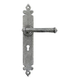 From The Anvil Door Furniture Pewter Patina / Std. Lock Handles From The Anvil - Pewter Tudor Lever Lock Set