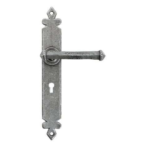 From The Anvil Door Furniture Pewter Patina / Std. Lock Handles From The Anvil - Pewter Tudor Lever Lock Set