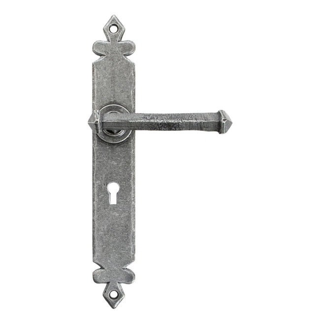 From The Anvil Door Furniture Pewter Patina / Std. Lock Handles From The Anvil - Pewter Tudor Lever Lock Set