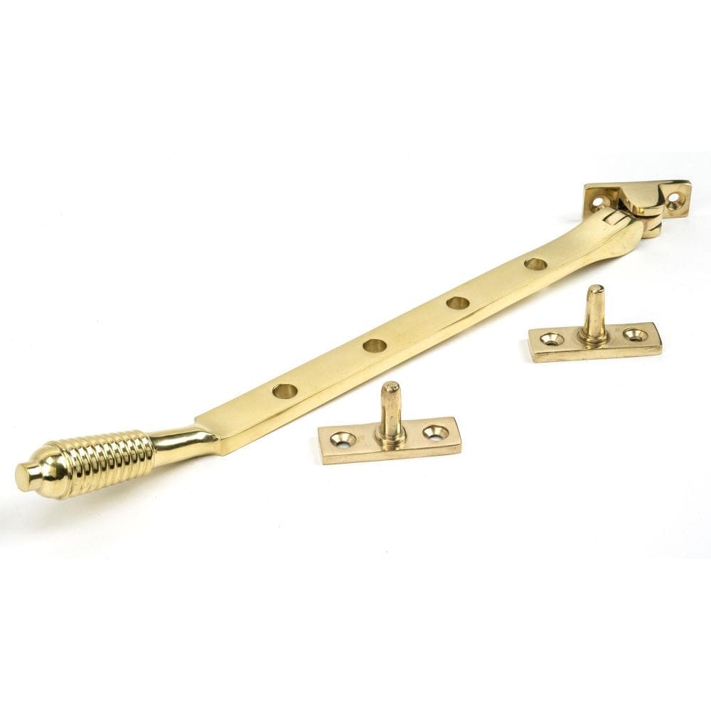 From The Anvil Window Furniture Polished Brass / 10"/250mm From The Anvil - Polished Brass 10" Reeded Stay