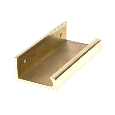 From The Anvil Cabinet Hardware Polished Brass / Edge Pull / 100mm From The Anvil - Polished Brass 100mm Plain Edge Pull