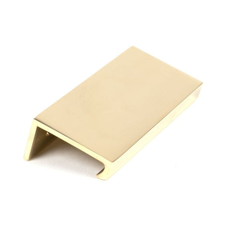 From The Anvil Cabinet Hardware Polished Brass / Edge Pull / 100mm From The Anvil - Polished Brass 100mm Plain Edge Pull