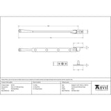 From The Anvil Window Furniture Polished Brass / 12"/300mm From The Anvil - Polished Brass 12" Avon Stay