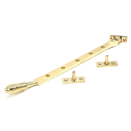 From The Anvil Window Furniture Polished Brass / 12"/300mm From The Anvil - Polished Brass 12" Reeded Stay