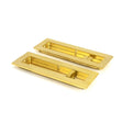 From The Anvil Door Furniture Polished Brass / Rectangular Flush Pull (Privacy) / Rectangular From The Anvil - Polished Brass 175mm Plain Rectangular Pull - Privacy Set
