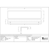 From The Anvil Cabinet Hardware Polished Brass / Edge Pull / 200mm From The Anvil - Polished Brass 200mm Plain Edge Pull