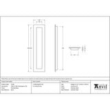 From The Anvil Door Furniture Polished Brass / Flush Handle / Rectangular From The Anvil - Polished Brass 250mm Plain Rectangular Pull