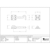 From The Anvil Accessories Polished Brass / Cabin Hooks / 3" / 75mm From The Anvil - Polished Brass 3" Cabin Hook