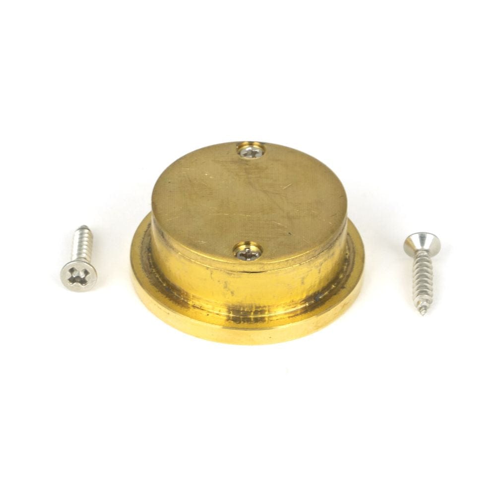 From The Anvil Door Furniture Polished Brass / Door Edge Pull / Round From The Anvil - Polished Brass 34mm Round Finger Edge Pull