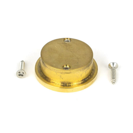 From The Anvil Door Furniture Polished Brass / Door Edge Pull / Round From The Anvil - Polished Brass 34mm Round Finger Edge Pull