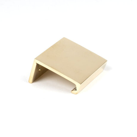 From The Anvil Cabinet Hardware Polished Brass / Edge Pull / 50mm From The Anvil - Polished Brass 50mm Plain Edge Pull