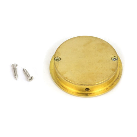 From The Anvil Door Furniture Polished Brass / Flush Handle / Round From The Anvil - Polished Brass 60mm Art Deco Round Pull