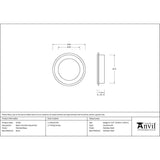 From The Anvil Door Furniture Polished Brass / Flush Handle / Round From The Anvil - Polished Brass 60mm Art Deco Round Pull
