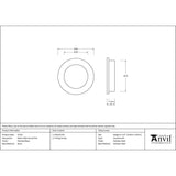 From The Anvil Door Furniture Polished Brass / Flush Handle / Round From The Anvil - Polished Brass 60mm Plain Round Pull