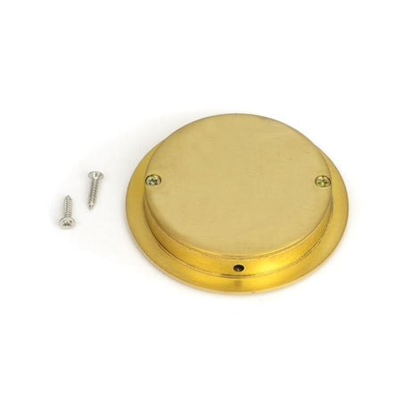 From The Anvil Door Furniture Polished Brass / Flush Handle / Round From The Anvil - Polished Brass 75mm Art Deco Round Pull