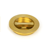 From The Anvil Door Furniture Polished Brass / Round Flush Pull (Privacy) / Round From The Anvil - Polished Brass 75mm Plain Round Pull - Privacy Set