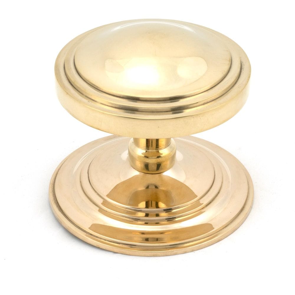 From The Anvil Door Furniture Polished Brass / Art Deco Centre Door Knob From The Anvil - Polished Brass Art Deco Centre Door Knob