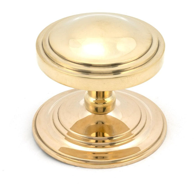 From The Anvil Door Furniture Polished Brass / Art Deco Centre Door Knob From The Anvil - Polished Brass Art Deco Centre Door Knob