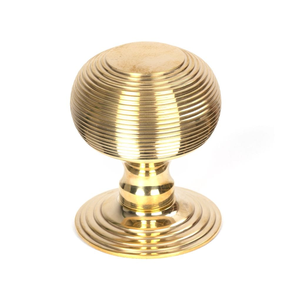 From The Anvil Door Furniture Polished Brass / Beehive Centre Door Knob From The Anvil - Polished Brass Beehive Centre Door Knob
