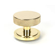 From The Anvil Door Furniture Polished Brass / Art Deco Centre Door Knob From The Anvil - Polished Brass Brompton Centre Door Knob (Art Deco)