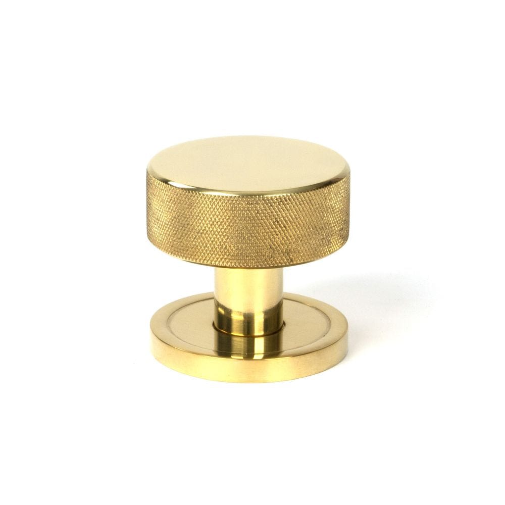 From The Anvil Door Furniture Polished Brass / Mortice/Rim Knobs From The Anvil - Polished Brass Brompton Mortice/Rim Knob Set (Plain)