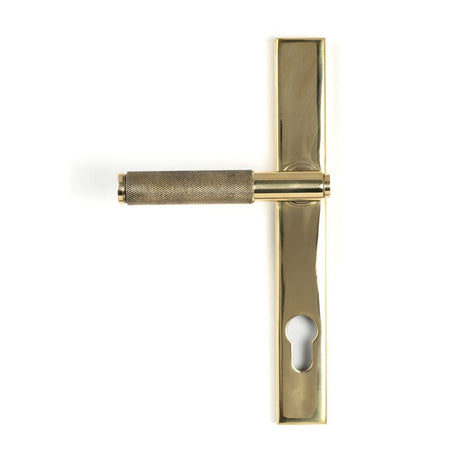 From The Anvil Door Furniture Polished Brass / Multi Point Lock Set / 92mm c/c From The Anvil - Polished Brass Brompton Slimline Lever Espag. Lock Set