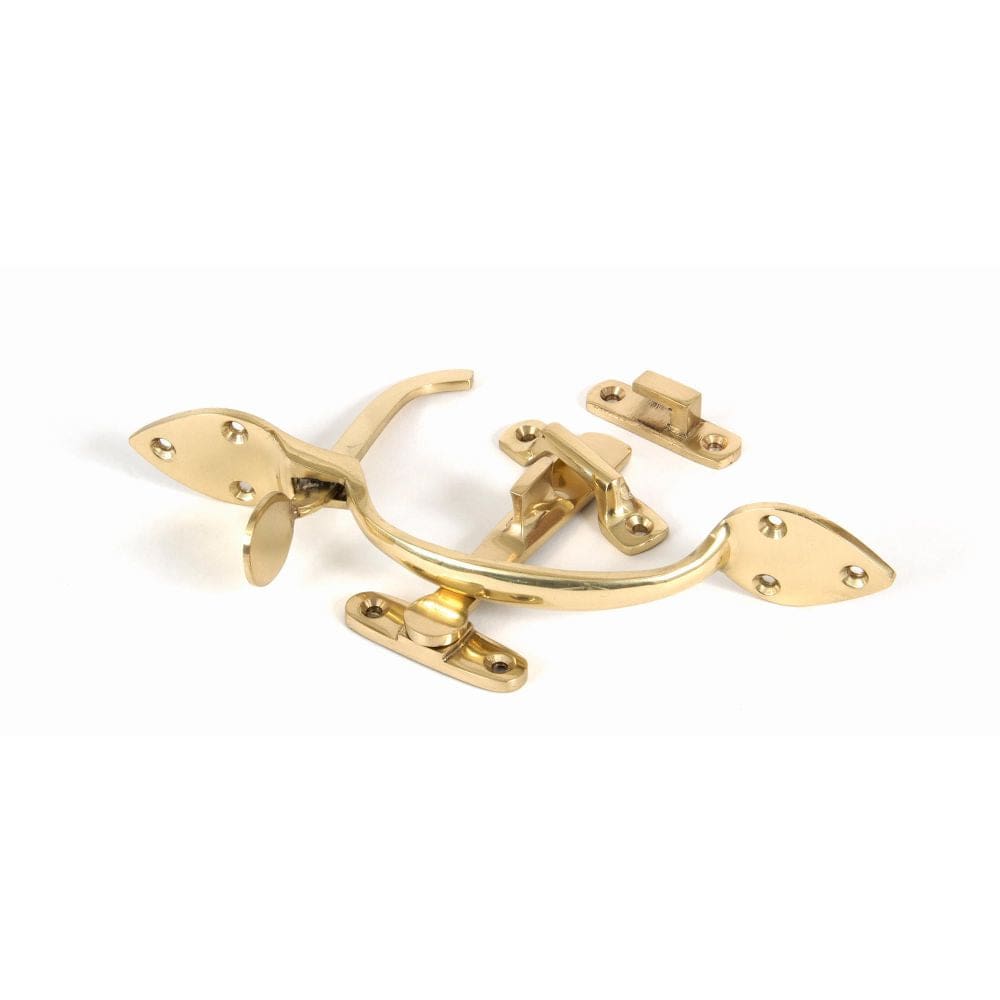 From The Anvil Door Furniture Polished Brass / Thumb Latch From The Anvil - Polished Brass Cast Suffolk Latch Set