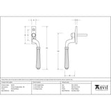From The Anvil Window Furniture Polished Brass / Right Hand / Yes From The Anvil - Polished Brass Hinton Espag - RH
