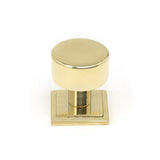 From The Anvil Cabinet Hardware Polished Brass / Cabinet Knobs / 25mm Dia. From The Anvil - Polished Brass Kelso Cabinet Knob - 25mm (Square)