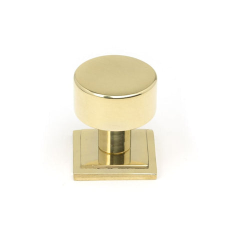 From The Anvil Cabinet Hardware Polished Brass / Cabinet Knobs / 25mm Dia. From The Anvil - Polished Brass Kelso Cabinet Knob - 25mm (Square)