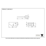 From The Anvil Window Furniture Polished Brass / Locking Sash Stops From The Anvil - Polished Brass Key-Flush Sash Stop