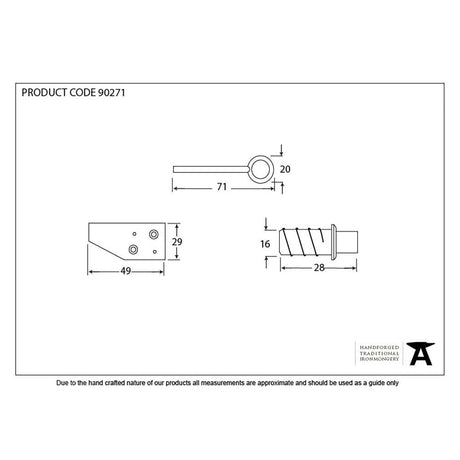 From The Anvil Window Furniture Polished Brass / Locking Sash Stops From The Anvil - Polished Brass Key-Flush Sash Stop