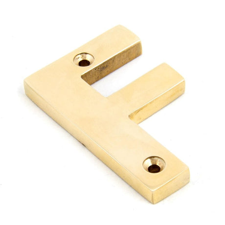 From The Anvil Door Furniture Polished Brass / Letters / F From The Anvil - Polished Brass Letter F