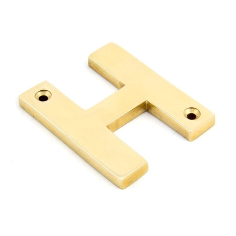 From The Anvil Door Furniture Polished Brass / Letters / H From The Anvil - Polished Brass Letter H