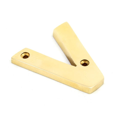 From The Anvil Door Furniture Polished Brass / Letters / V From The Anvil - Polished Brass Letter V