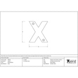 From The Anvil Door Furniture Polished Brass / Letters / X From The Anvil - Polished Brass Letter X