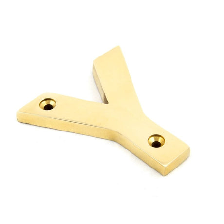 From The Anvil Door Furniture Polished Brass / Letters / Y From The Anvil - Polished Brass Letter Y
