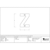 From The Anvil Door Furniture Polished Brass / Letters / Z From The Anvil - Polished Brass Letter Z