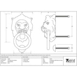 From The Anvil Door Furniture Polished Brass / Lion Door Knocker From The Anvil - Polished Brass Lion Head Door Knocker
