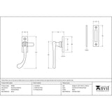 From The Anvil Window Furniture Polished Brass / No / Mortice & Hook Place From The Anvil - Polished Brass Peardrop Fastener