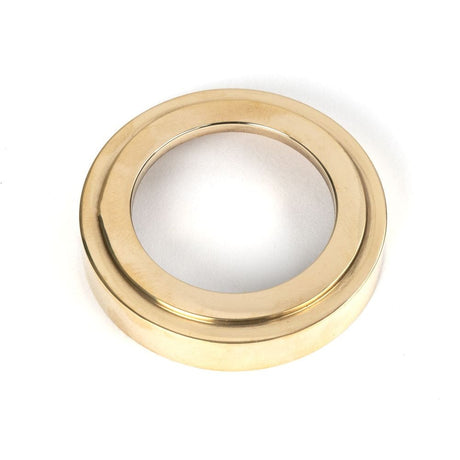 From The Anvil Door Furniture Polished Brass / Mortice Key Profile Escutcheons From The Anvil - Polished Brass Round Escutcheon (Art Deco)