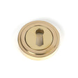 From The Anvil Door Furniture Polished Brass / Mortice Key Profile Escutcheons From The Anvil - Polished Brass Round Escutcheon (Art Deco)