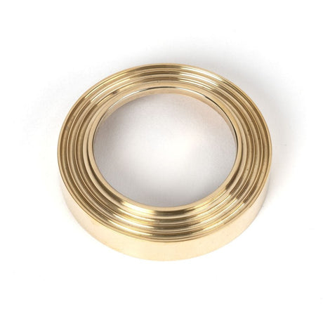 From The Anvil Door Furniture Polished Brass / Mortice Key Profile Escutcheons From The Anvil - Polished Brass Round Escutcheon (Beehive)