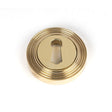 From The Anvil Door Furniture Polished Brass / Mortice Key Profile Escutcheons From The Anvil - Polished Brass Round Escutcheon (Beehive)
