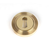 From The Anvil Door Furniture Polished Brass / Mortice Key Profile Escutcheons From The Anvil - Polished Brass Round Escutcheon (Beehive)